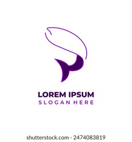 Das Fischlogo ist eine Kombination aus Form und Lineart-Stilen