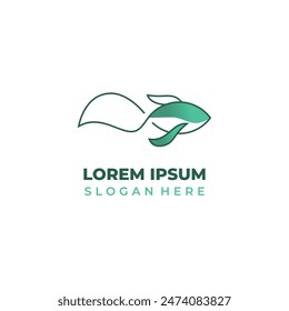 The fish logo is a combination of shape and lineart styles