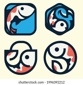 fish logo concept for apps