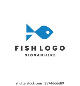 Fish Logo Concept Design Template Element Vector Illustration.