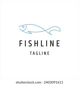 Plantilla de diseño de concepto de logotipo de pescado elemento ilustración vectorial