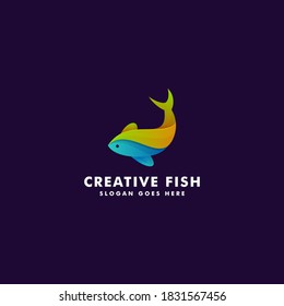 Fish logo design. animal icon symbol vector illustration