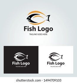 Fish logo design concept. Vector illustration