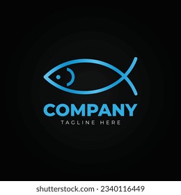 Fish Logo Design Dorado Background