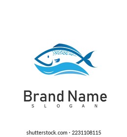 fish logo design emblem animal seafood