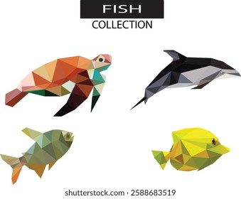 Fish  logo Design, Logo Design graphic Conception, logo icon template graphic art, vector illustration design.