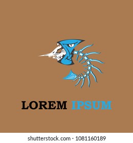fish logo design, icon seafood vector