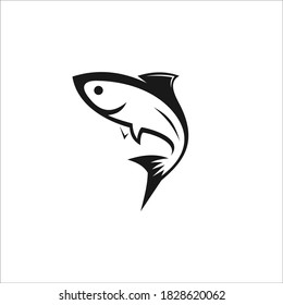 Fish logo design icon vector silhouette