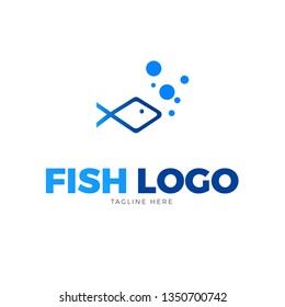 fish logo design illustration vector