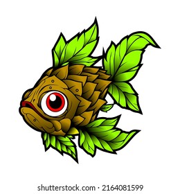 Fish Logo design inspiration, design element for logo,poster,card,benner,emblem,t shirt,vector illustration