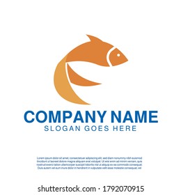Fish logo design, koi logo design