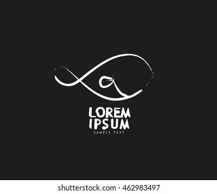fish logo design modern vector background
