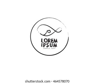 fish logo design modern vector background, brush japan style