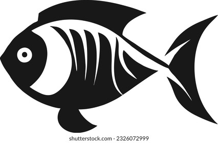 Diseño del logotipo del pescado, icono del logotipo del restaurante del pescado, ilustración del vector 10