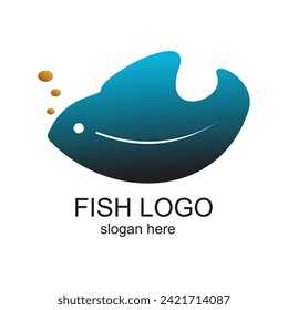 Fish logo design simple concept Premium Vector