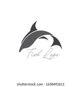 Fish logo design, simple template and easy to use. Editable file in eps.10