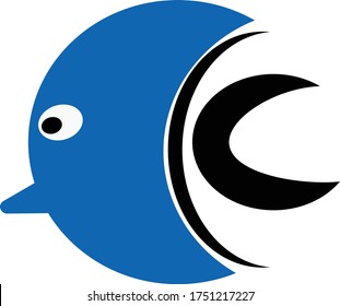 Fish logo design stock vector