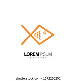 fish logo design and template