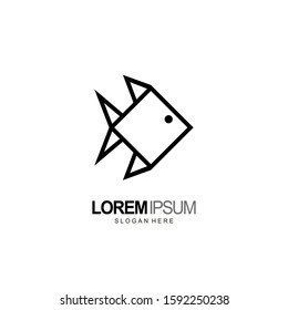 fish logo design and template