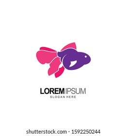 fish logo design and template