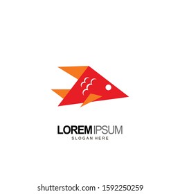 fish logo design and template