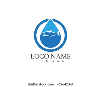 Fish logo design template