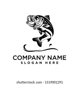 fish logo design template inspiration, vector illustration