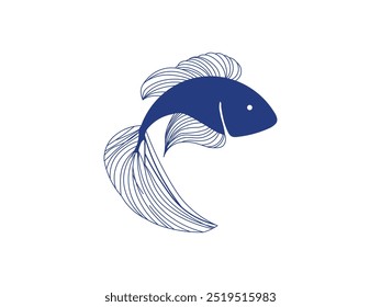 Fish Logo Design Template Monogramm