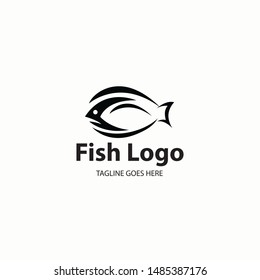 Fish logo design template. Vector illustration