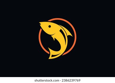 Fish logo design template vector illustration with creative idea