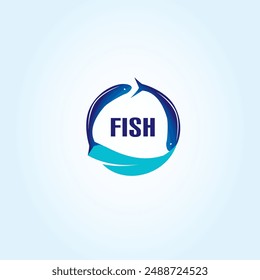 Fish Logo Design, Fish and Trinity concept abstract, Logo Suitable for Fishing Shops or Seafood Restaurants and Fish lover