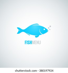 fish logo design vector background