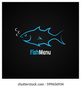 fish logo design vector background