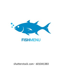 fish logo design vector background