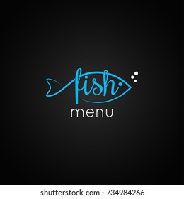 fish logo design vector background