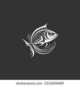 Fish logo design vector illustration