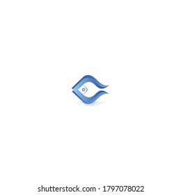 Fish logo design vector modern, stylish, creative and coloring.