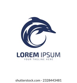Fish logo design vector, restaurant logo , fish icon colorful template, shark shape silhouette isolated on white background.