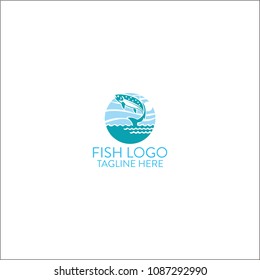 Fish Logo design vector template. 