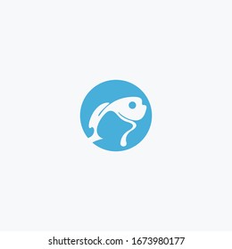 
Fish Logo design vector template for sushi and seafood restaurant and shop. Flat vector illustration