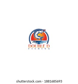 Fish logo design vector template