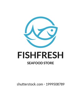 Fish Logo Design Vector Template Seafood Stock Vector (Royalty Free ...