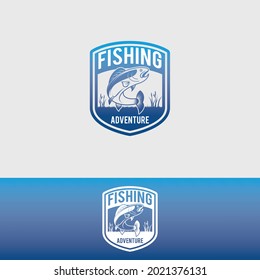 fish logo design vector template