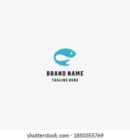 fish logo design vetor template download
