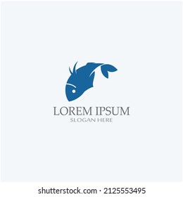 Fish logo, fishinghook, fish oil and seafood restaurant icon. With vector icon concept