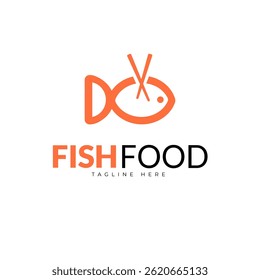 Logotipo de peixe Comida Logotipo e ícone simples e único para empresa de restaurante de frutos do mar