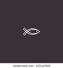 Fish Logo Icon Design Template Vector. Seafood, Restaurant, Sea, Fresh, Modern, Simple, Line Vector Illustration