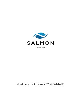 Fish logo icon design template flat vector