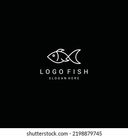 Plantilla de diseño de icono de logo de pescado vector premium