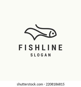 Fish logo icon design template vector illustration